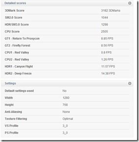 3DMark06 Performance Battery