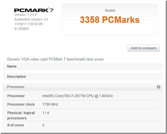 PCMark7 - mains performance mode