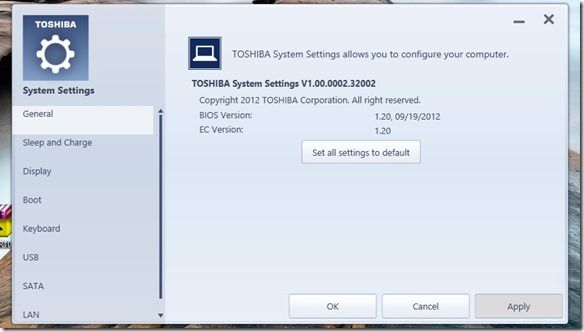 system settings system settings