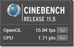 Cinebench CPU GPU battery balanced