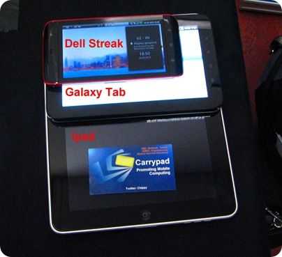 Samsung Galaxy Tab Comparison