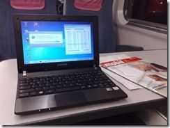 Samsung N350 on Train