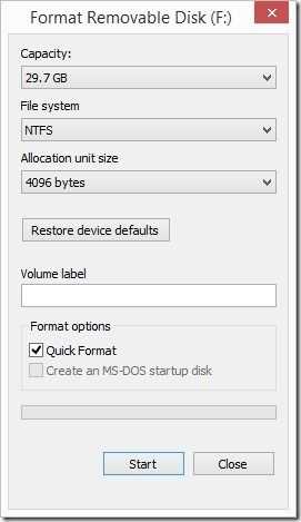 format microsd