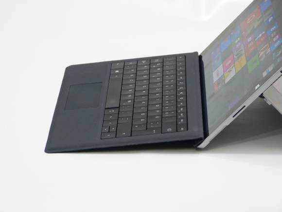 Surface Pro 3 and Type Cover keyboard accessory.