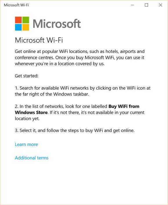 Microsoft WiFi app