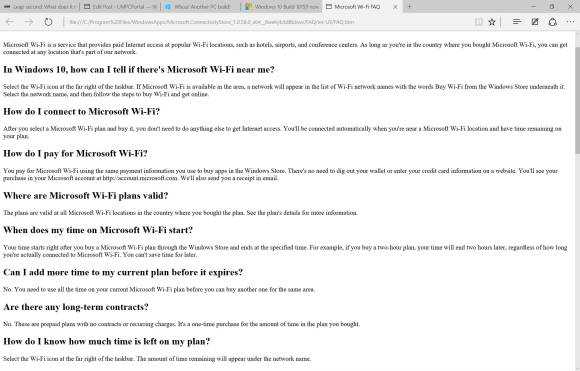 Microsoft WiFi FAQ