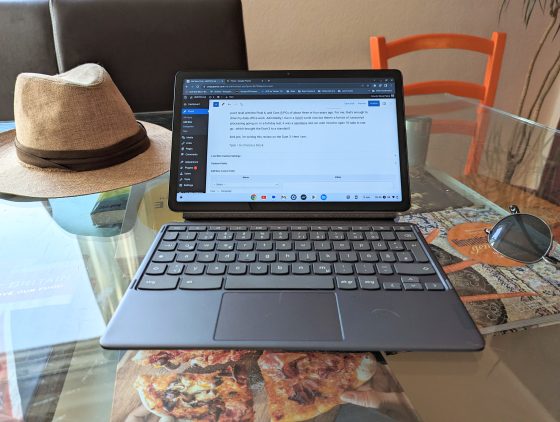 Lenovo Yoga Duet 3 Chromebook on a table